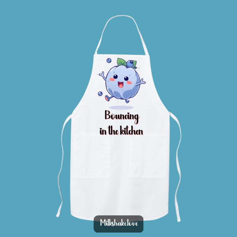 Funny Blueberry Bounce Apron: Cook with Joy in This Playful Fruity Kitchen Accessory