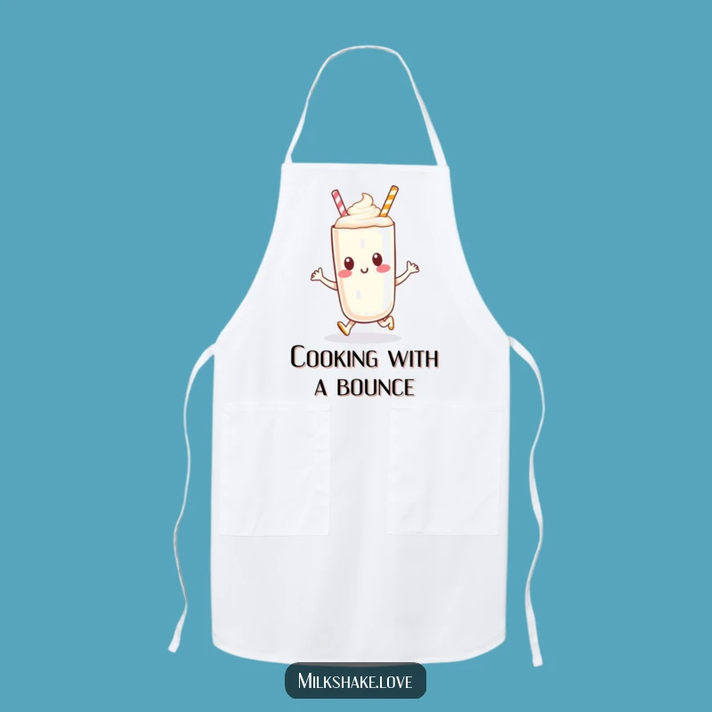 Funny Milkshake Hop Apron: Cook with Joyful, Energetic Kitchen Vibes