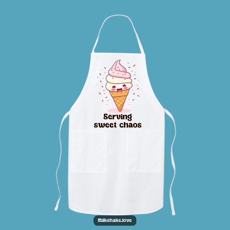 Funny Ice Cream Cone Apron: Happy Style for Sweet Cooks