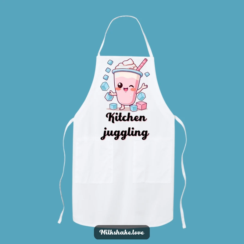 Funny Kawaii Milkshake Juggling Apron - Cook with Cool Confidence