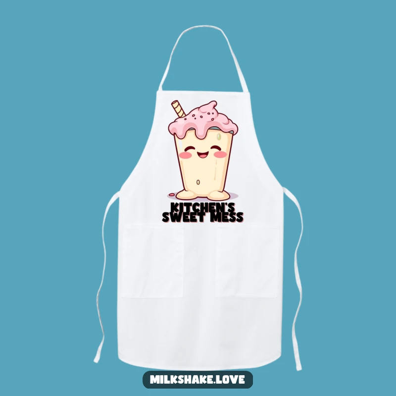 Funny Melting Milkshake Apron: Cook with Sweet, Goofy Style!