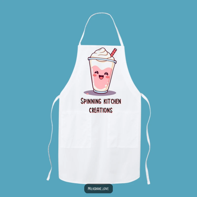 Funny Milkshake Apron: Spin Your Way Through Baking with This Sweet Design!