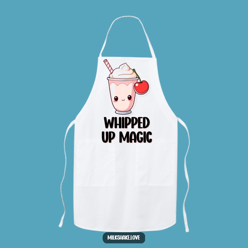 Funny Milkshake Cup Apron: Sweet Chef Curiosity, Humorous Kitchen Gift