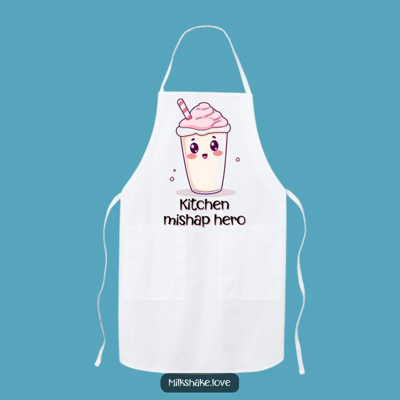 Funny Kawaii Milkshake Spill Apron - Protect Your Clothes with Humor