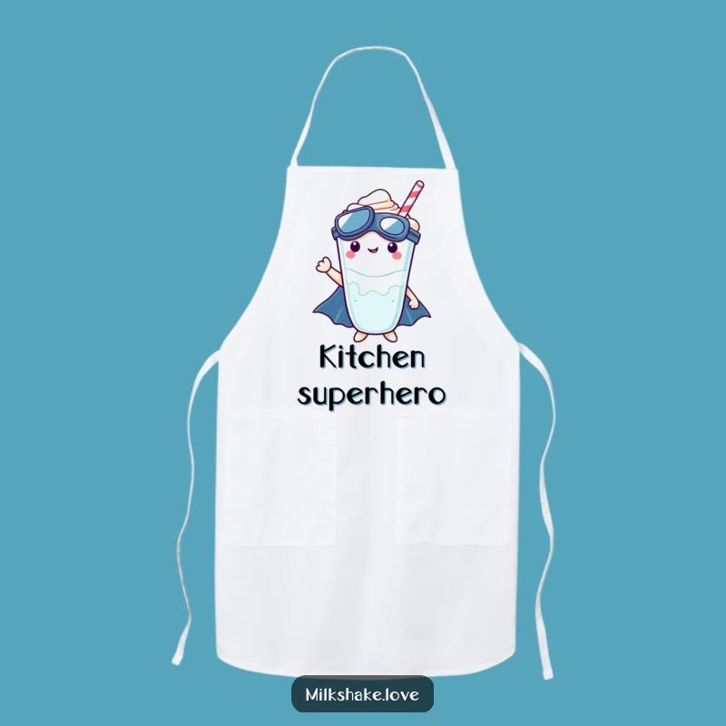 Funny Kawaii Superhero Milkshake Apron: Cook Like a Hero - Hilarious Gift