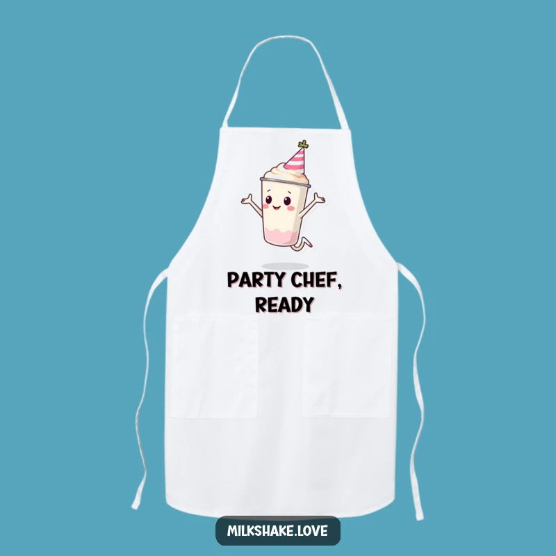 Funny Milkshake Cup Party Apron: Celebrate While You Cook!