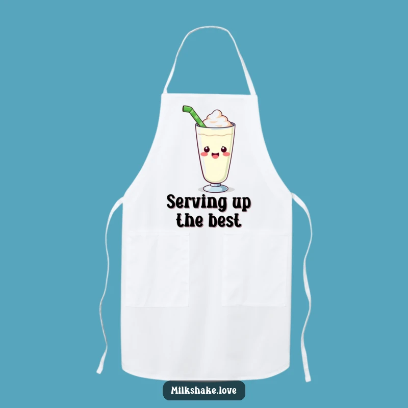 Funny Kawaii Milkshake Apron - Giant Straw Chef's Accessory