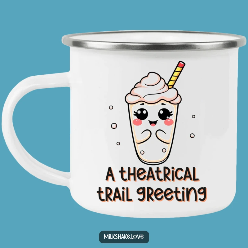 Funny Milkshake Bow Camping Mug: Adventure with Humorous Style