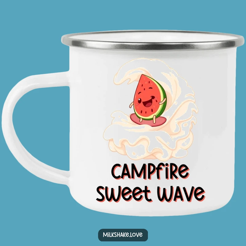 Funny Watermelon Surf Camping Mug: Your Sweet Companion for Outdoor Adventures