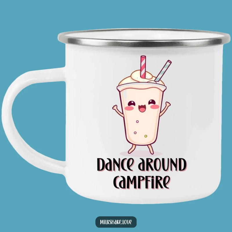 Funny Kawaii Milkshake Camping Mug: Shimmy Adventure, Perfect Dance Gift