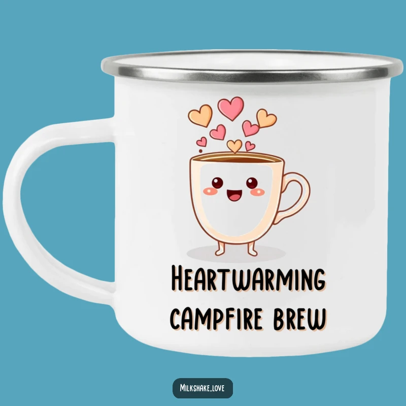Durable Funny Coffee Cup Hearts Camping Mug, Outdoor Loving Companion