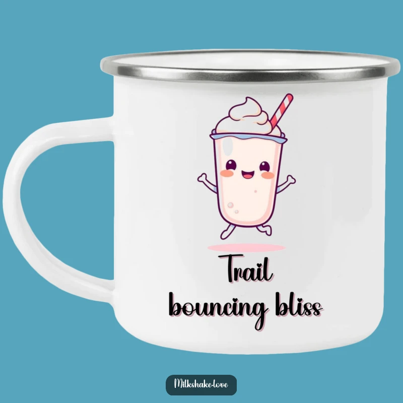 Funny Kawaii Milkshake Bounce Camping Mug - Adventure & Joy Gift