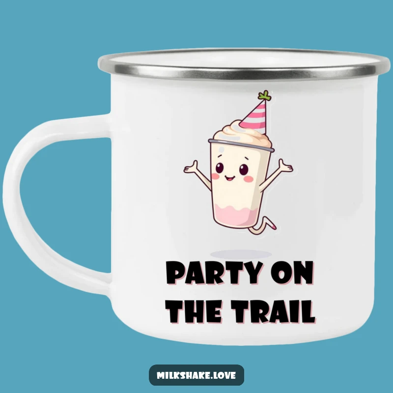 Funny Milkshake Cup Party Camping Mug: Celebrate Outdoors!