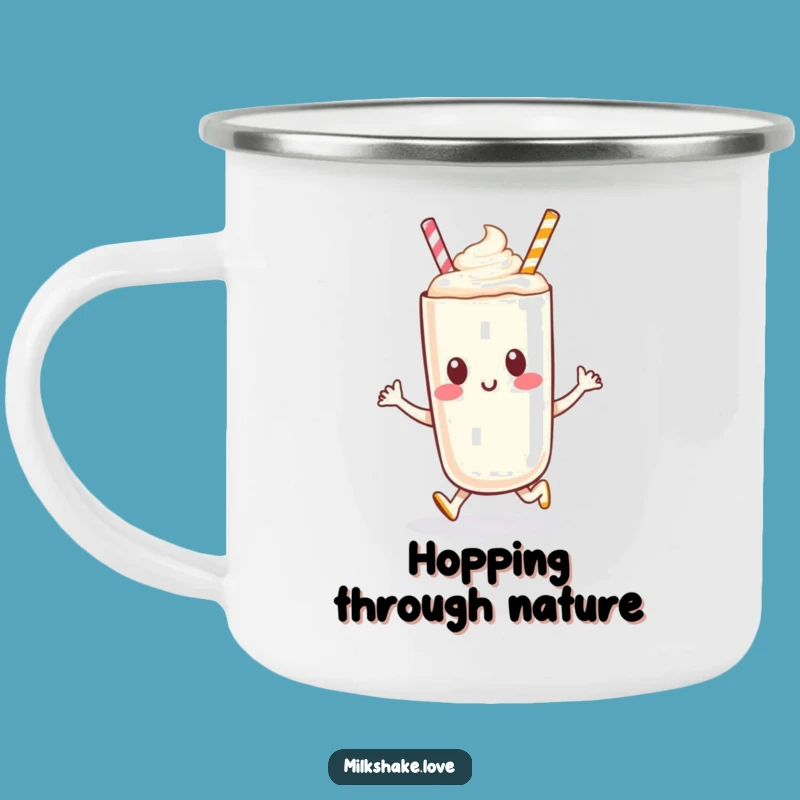 Funny Milkshake Hop Camping Mug: Your Energetic Partner for Outdoor Fun