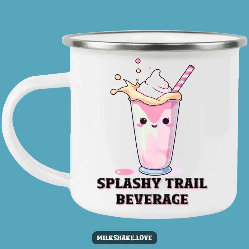 Funny Splashing Milkshake Camping Mug: Your Playful Companion for Outdoor Adventures!