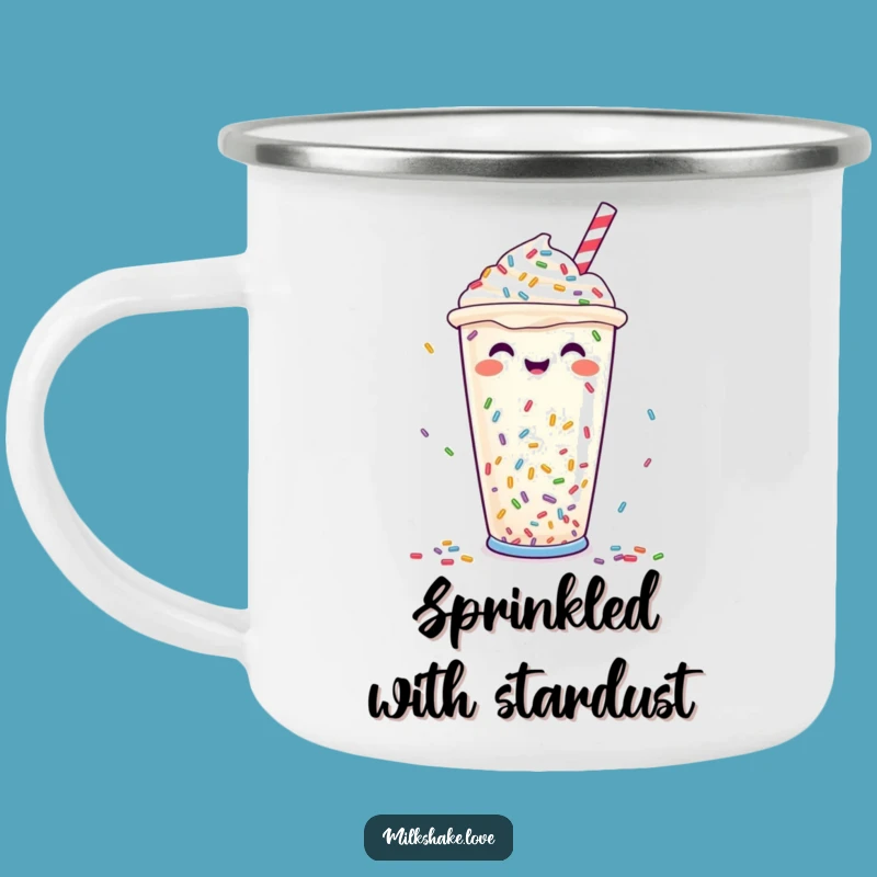 Funny Sprinkle Milkshake Camping Mug: Your Sweet Companion for Adventures