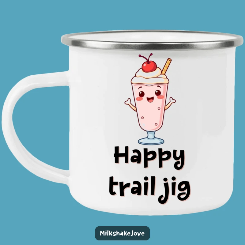 Funny Dancing Milkshake Camping Mug: Adventure Fuelled by Sweet, Humorous Vibes