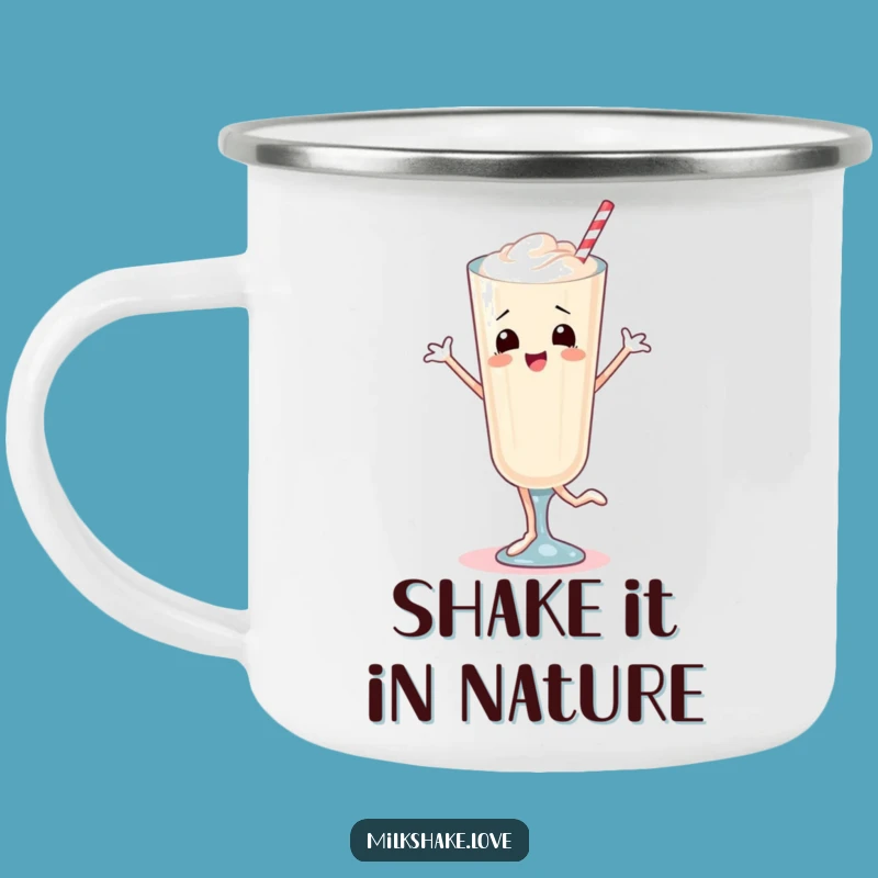 Funny Dancing Milkshake Camping Mug: Your Hilarious Adventure Companion for Hot & Cold Drinks!