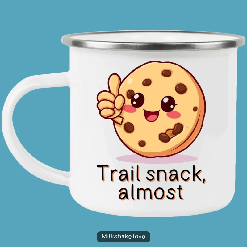 Durable Funny Cookie Crumb Camping Mug, Outdoor Cheerful Companion