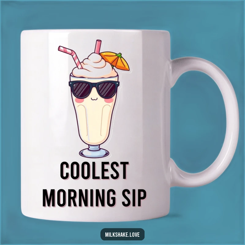 Funny Kawaii Sunglasses Milkshake Mug: Cool Sips for a Hot Day