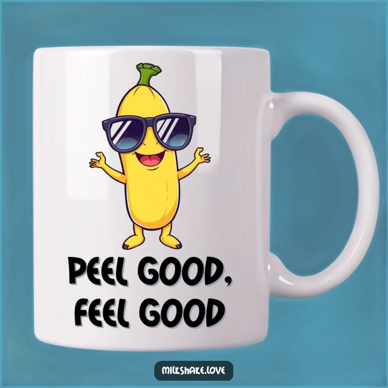 Funny Disco Banana Mug: Giggle-Worthy Sunglasses Treat for Banana Lovers