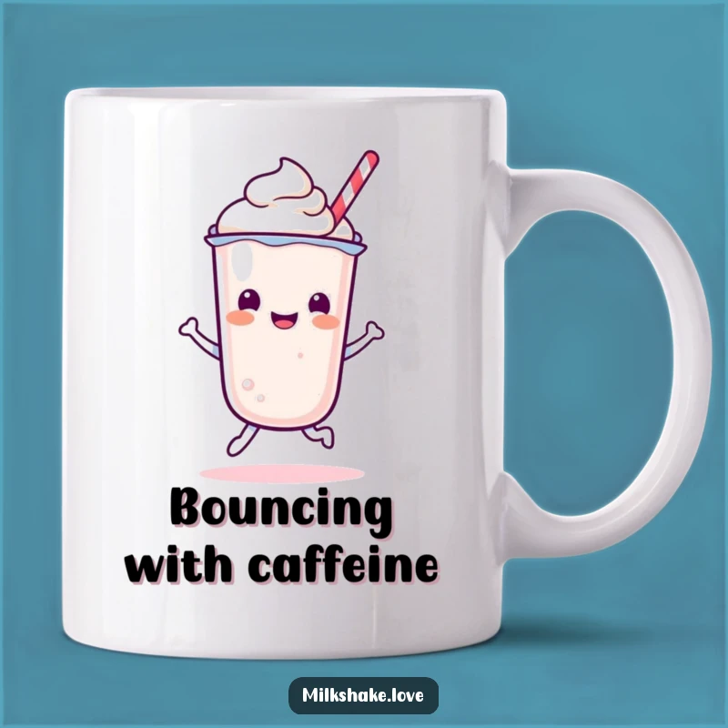 Funny Kawaii Milkshake Bounce Mug - Happy & Joyful Gift Idea