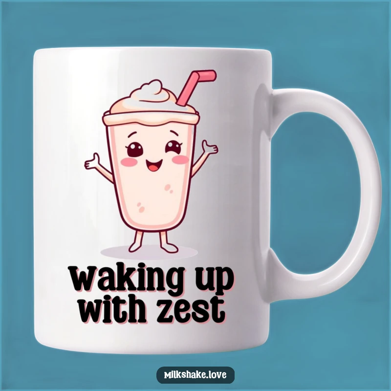 Funny Smiling Milkshake Mug: Happy Dance Design is a Perfect Gift