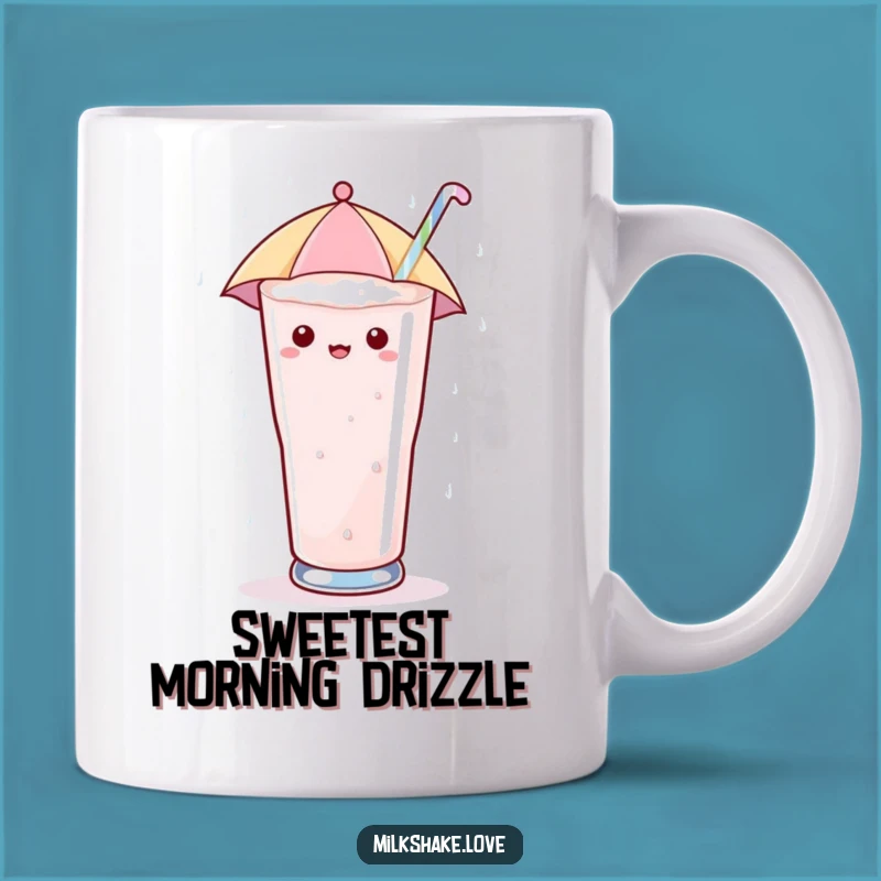 Funny Umbrella Milkshake Mug: Sugary Rain - Sweet Escape - Perfect Funny Gift!