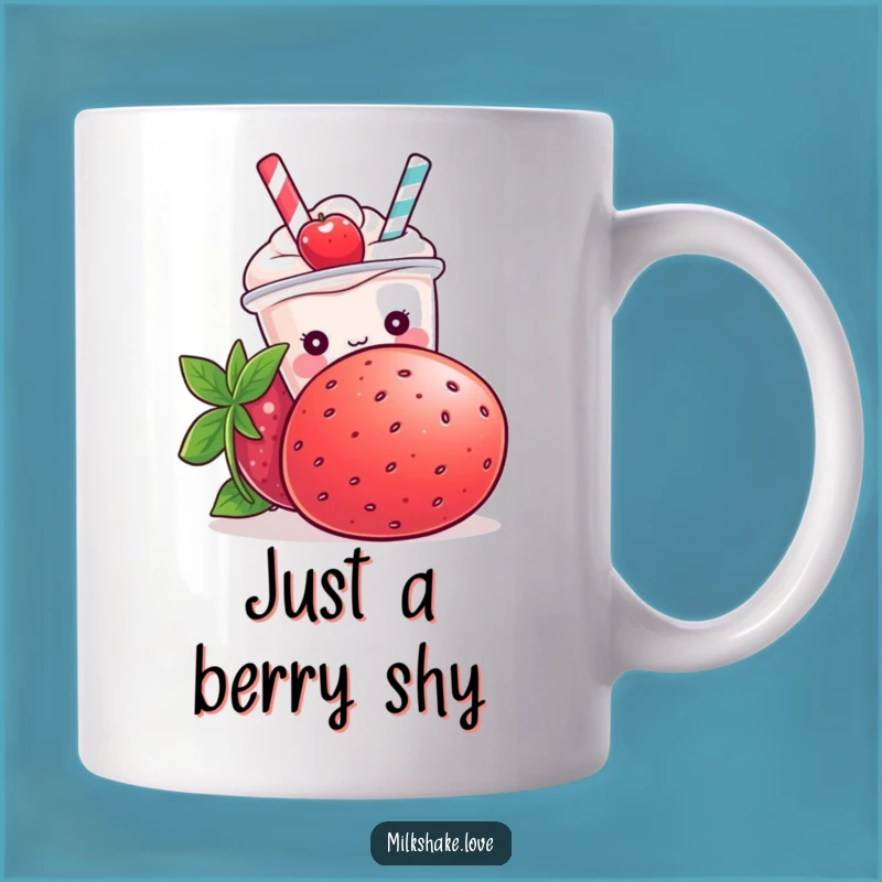 Funny Kawaii Milkshake Strawberry Hideout Mug - A Hilarious & Sweet Surprise