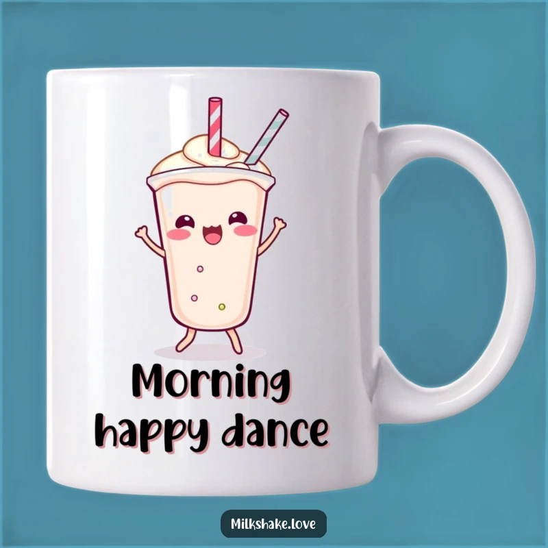 Funny Kawaii Milkshake Mug: Shimmy Dance Design, Perfect Gift for Fun Movers
