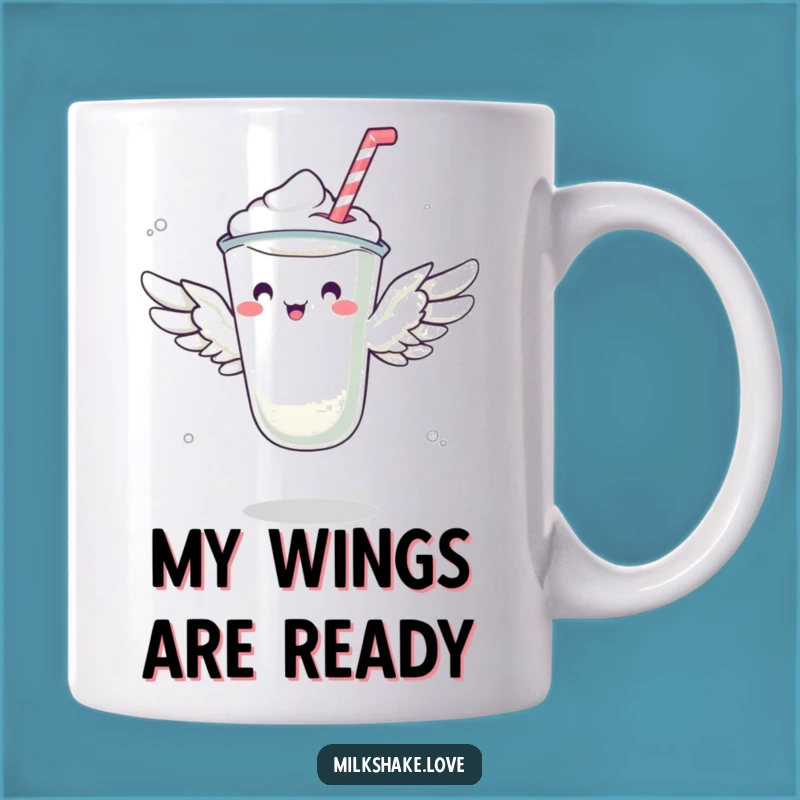 Funny Flying Milkshake Mug: Adorable Dessert's Hilarious First Flight Gift