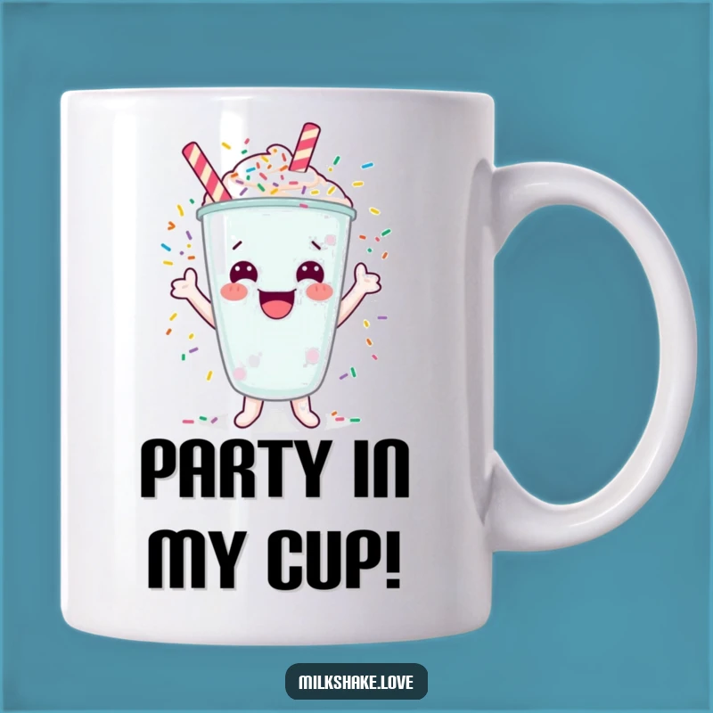 Funny Cheerful Milkshake Mug - Celebration Sprinkles, Perfect Funny Gift