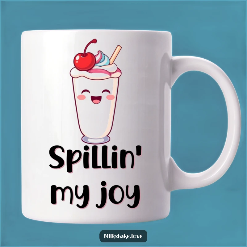 Funny Kawaii Milkshake Mug: Spill Laughs with Sweet Dessert Delight