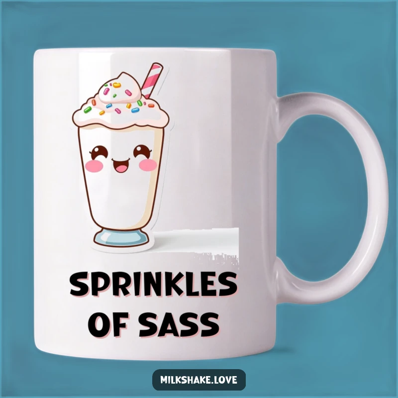 Funny Kawaii Milkshake Face Mug - Goofy & Hilarious Gift