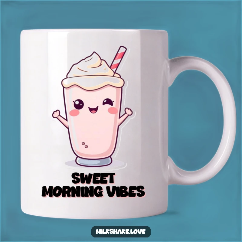 Funny Kawaii Milkshake Mug - Sweet Smiling Character, Perfect Hilarious Gift