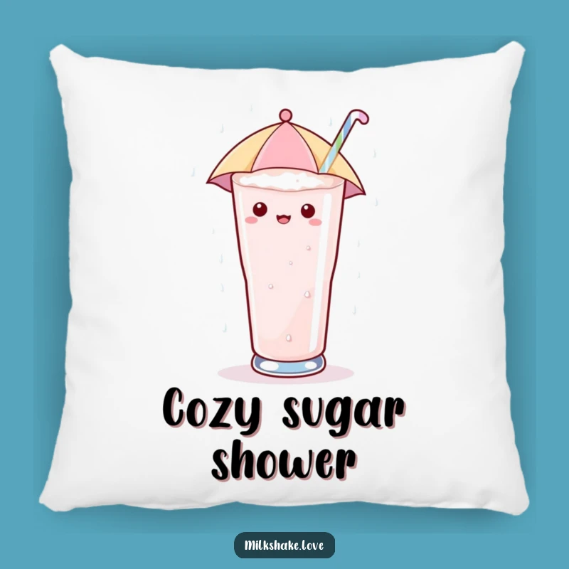 Funny Umbrella Milkshake Pillow: Sugary Comfort - Sweet Decor - Perfect Funny Gift!