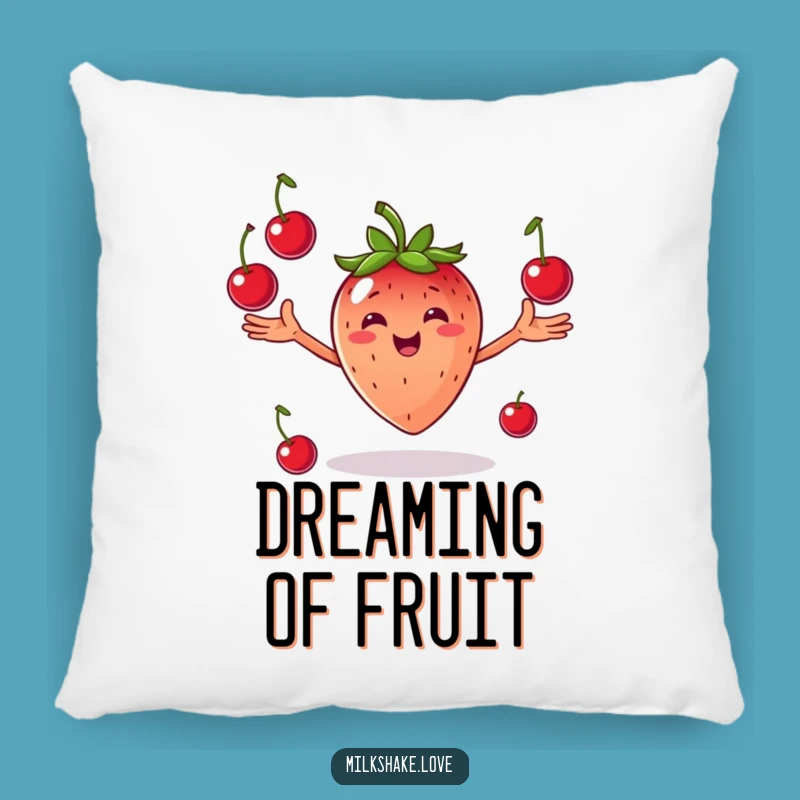 Funny Juggling Strawberry Pillow: Cozy Fruit Toss Cushion