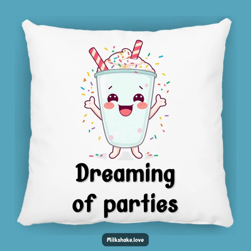 Funny Cheerful Milkshake Pillow - Cozy Celebration Decor, Cute Funny Gift
