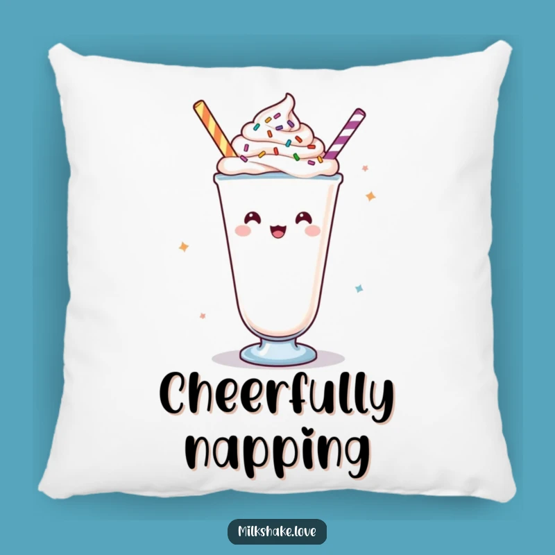 Funny Kawaii Cheering Milkshake Pillow: Cuddle Up with Support
