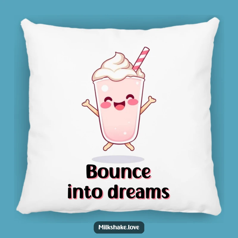 Funny Kawaii Milkshake Bounce Pillow - Cozy Comfort with Joyful Vibes