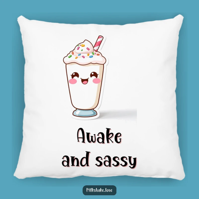 Funny Kawaii Milkshake Face Pillow - Cozy & Comical Gift