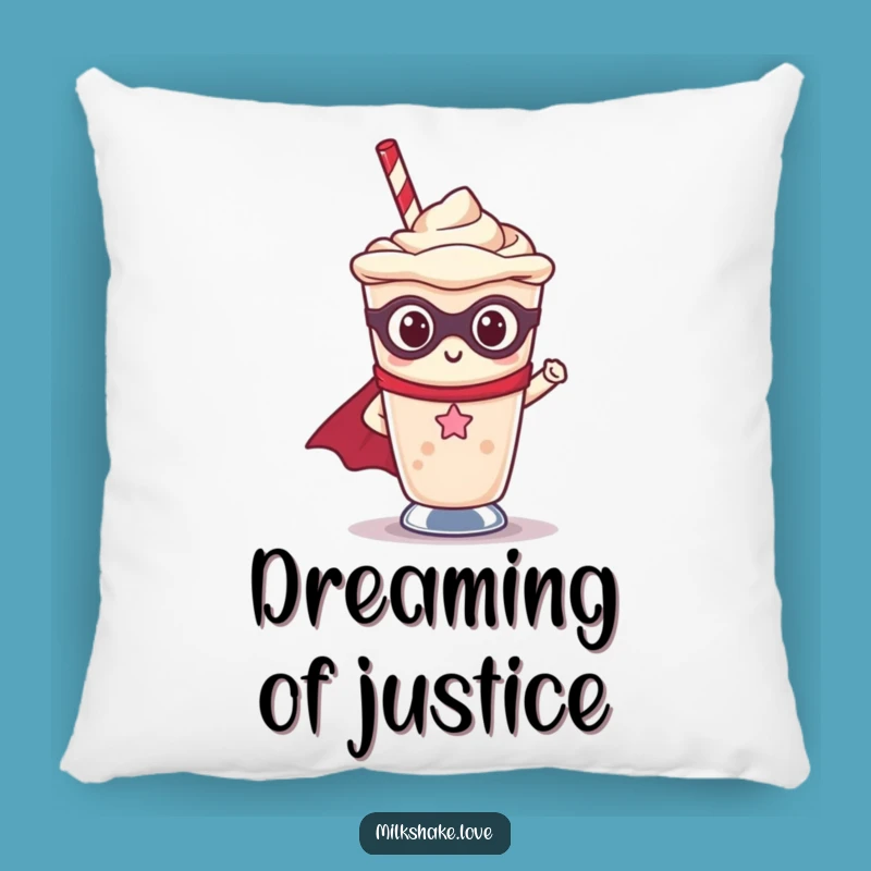 Funny Kawaii Milkshake Superhero Pillow - Comfy & Hilarious Decor