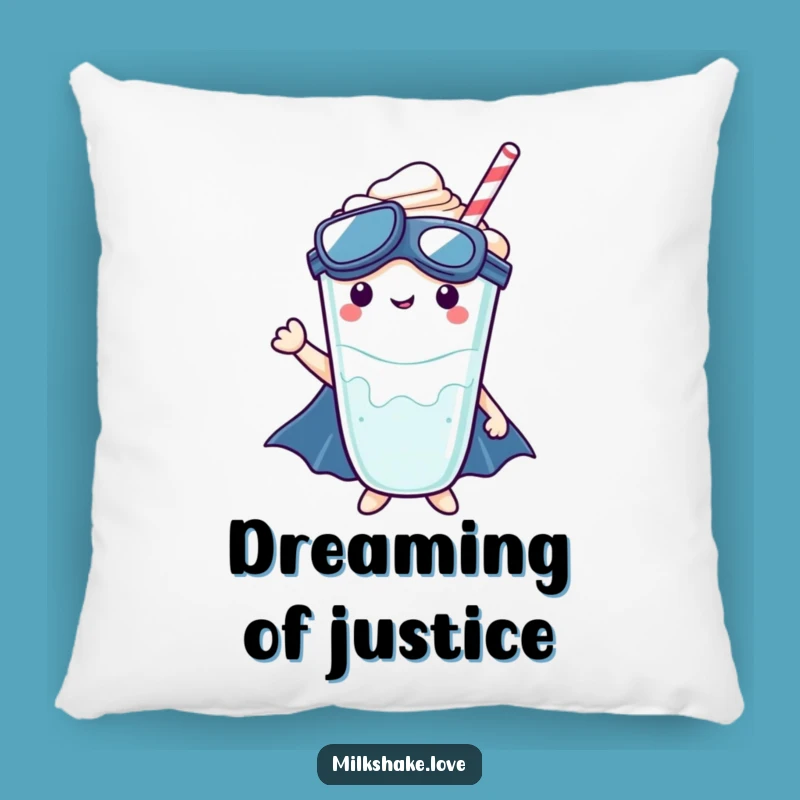 Funny Kawaii Superhero Milkshake Pillow: Heroic Comfort - Hilarious Gift
