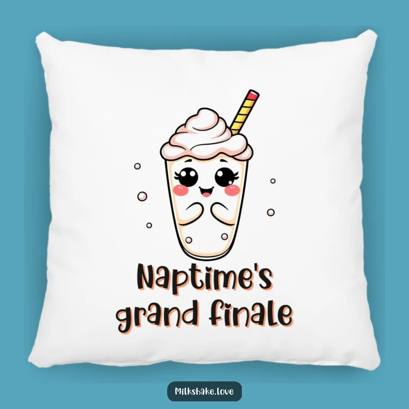 Funny Milkshake Bow Pillow: Cuddle Up with Comedic Comfort