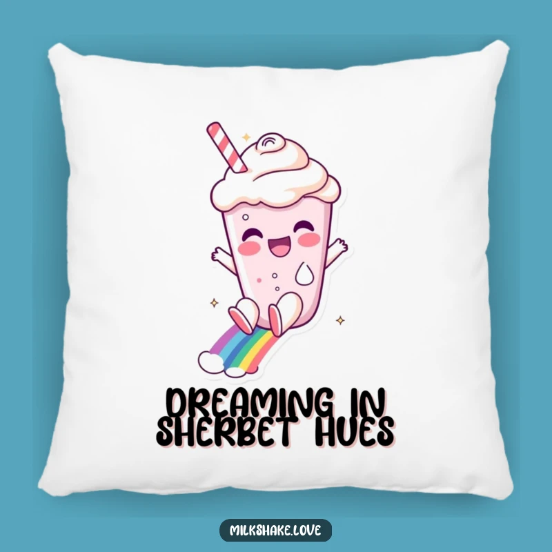 Funny Milkshake Rainbow Slide Pillow: Cuddle Up with Sweet, Dreamy Comfort