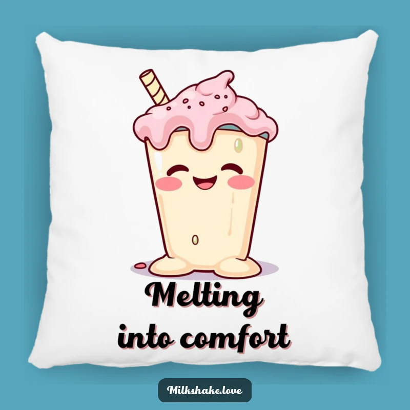 Cozy Funny Melting Milkshake Pillow: Sweet Dreams Guaranteed!