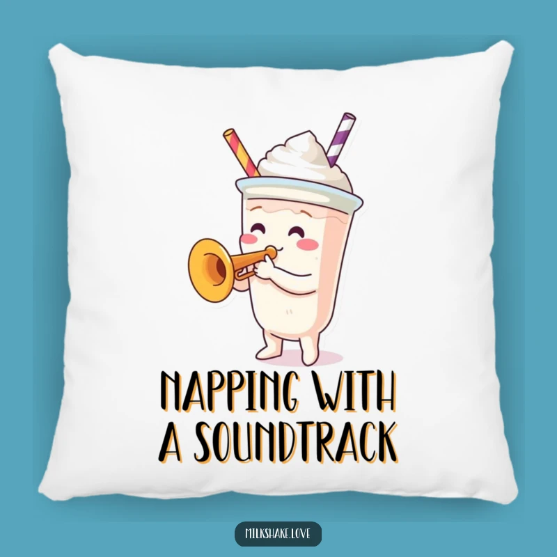 Funny Trumpet Milkshake Pillow: Snuggle Up with Musical Vibes and Comfort