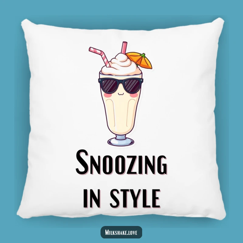 Funny Kawaii Sunglasses Milkshake Pillow: Cuddle Up with Cool