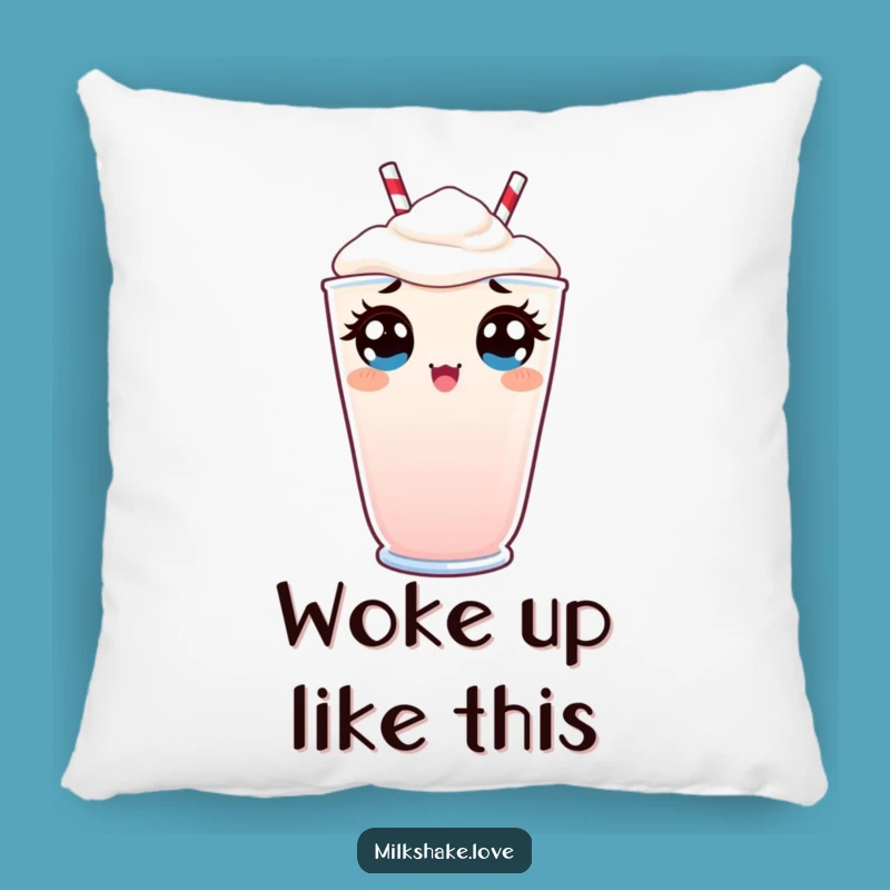 Funny Kawaii Milkshake Pillow: Surprised Peek Comfort, Perfect Reaction Gift