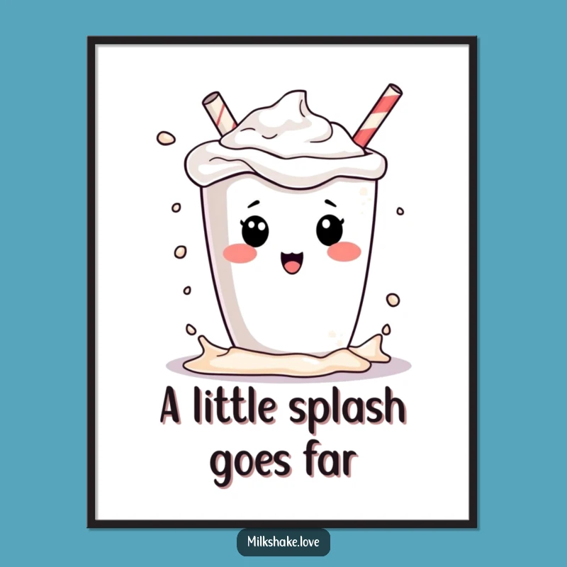 Funny Milkshake Splash Digital Art - Instant Sweet Decor!